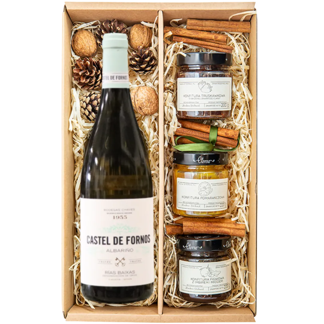 Zestaw świąteczny z winem castel del fornos