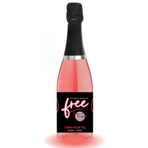 Wino bezalkoholowe różowe musujące Pinot Grigio/Merlot